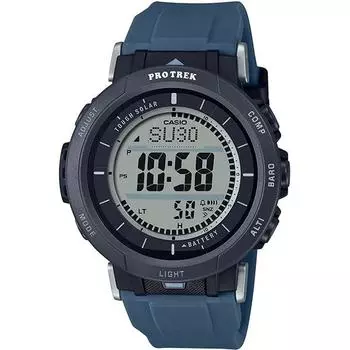 CASIO PRO TREK PRG-30-2JF [PROTREK Camper Line Solar Watch Small Model Mens Rubber Band] Круглый темно-синий