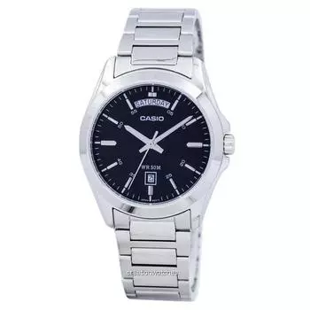 Casio Quartz MTP-1370D-1A1V MTP1370D-1A1V Мужские часы чёрный