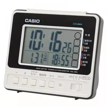 CASIO Радиобудильник Белый Цифровой Snooze с подсветкой DQL-250J-7JF