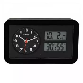 CASIO Радиобудильник Черный Аналоговый Snooze с Автоматической подсветкой TTM-170NJ-1JF