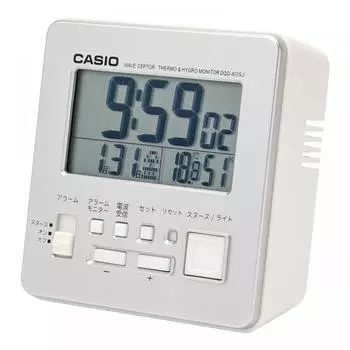 CASIO Радиобудильник Серебряный Цифровой Маленький Сноузи со Светом DQD-805J-8JF