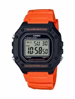 Casio Red Digital Watch Men s W218H-4B2