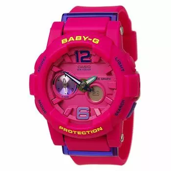 Casio розовые женские аналоговые цифровые повседневные кварцевые часы с доставкой за границу Casio BGA-180-4B3 Baby-G G-LIDE -