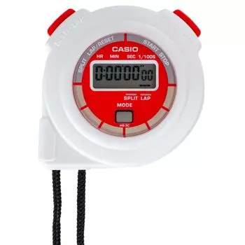 Casio Секундомер Белый Цифровой Измерение Времени Круга Сплит Бесшумный HS-3C-7JH белый