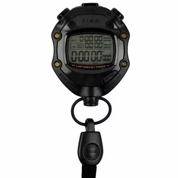 CASIO секундомер футбольный совместимый измерение времени круга промежуточное измерение 2 памяти водонепроницаемость до 5 АТМ работа отключение звука черный HS-80TW-1JH чёрный