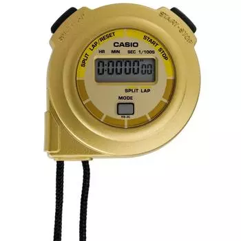 CASIO секундомер Gold цифровой измерение времени круга промежуточного измерения бесшумный HS-3C-9JH