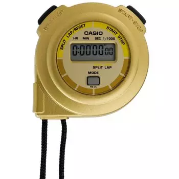 CASIO секундомер Gold цифровой измерение времени круга промежуточного измерения бесшумный HS-3C-9JH