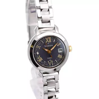 CASIO SHEEN SHW-5300D-2AJF [Радиоуправляемая модель SHEEN] Круглые часы из серебристой нержавеющей стали, аналоговые