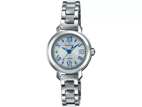 CASIO SHEEN SHW-5300D-7AJF Solor Женские часы из нержавеющей стали с индикатором даты