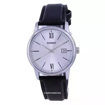 Casio Silver Dial Stainless Steel Analog Quartz MTP-V002L-7B3 MTPV002L-7 Мужские часы серебряный