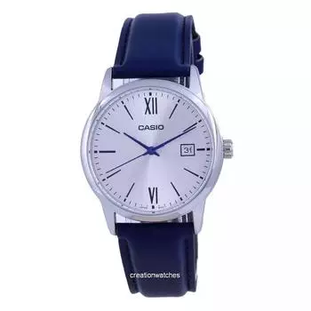 Casio Silver Dial Stainless Steel Analog Quartz MTP-V002L-2B3 MTPV002L-2 Мужские часы серебряный