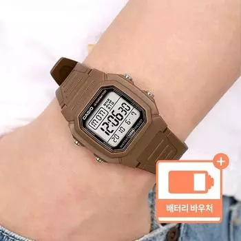 Casio Soldier Военные электронные спортивные винтажные квадратные мужские уретановые часы + пакет билетов на замену батареи