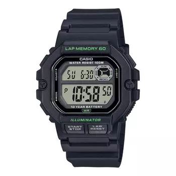 CASIO Sports Gear цифровые часы с функцией памяти на 60 кругов Overseas Model Black [Casio] мужские WS-1400H-1AV [Товары]