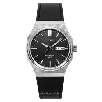 Casio Standard Analog Leather Strap Grey Dial Quartz MTP-E735L-8AV Men s Watch серый