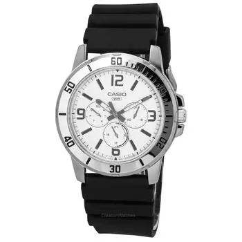 Casio Standard Analog Resin Strap White Dial Quartz MTP-VD300-7B MTPVD300-7B Мужские часы