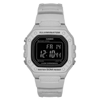 Casio Standard Digital Resin Strap Quartz W-218H-8BV Men s Watch чёрный