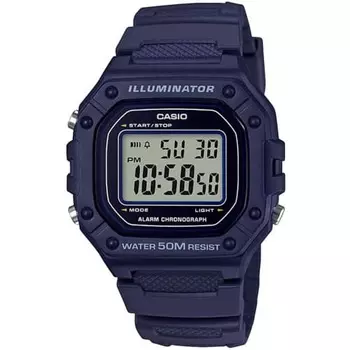 Casio STANDARD DIGITAL W-218H-2A Часы Мужские Женские Дешевые Casio Дешевая Цена Темно-Синий