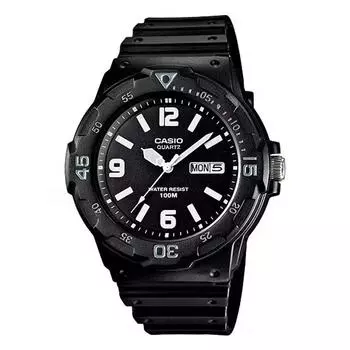 Casio СТАНДАРТНЫЕ кварцевые часы MRW-200H-1B2V мужские черные Overseas модель