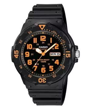 [Casio] Standard Quartz Watch MRW-200H-4BV Men s Black x Orange Overseas Model [Parallel Import]