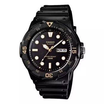 CASIO Standard STANDARD кварцевые часы MRW-200H-1EV мужские черные x золотые Overseas модель
