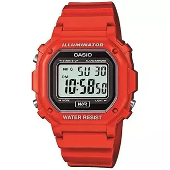 CASIO Standard Watch F-108WHC-4AJF Мужские красные черные Цифровой водонепроницаемый будильник НОВИНКА