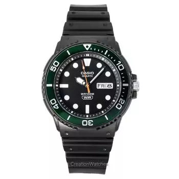 Casio Standard Аналоговые Часы с Резиновым Ремешком, Черный Циферблат, Кварцевые MRW-230H-1E3V 100M Мужские Часы чёрный