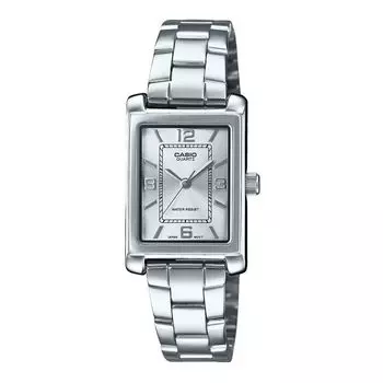 Casio Стандартные аналоговые женские часы из нержавеющей стали с серебристым циферблатом LTP-1234DD-7A серебряный