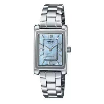 Casio Стандартные аналоговые женские часы из нержавеющей стали с перламутровым циферблатом LTP-1234DS-2A мать жемчужного