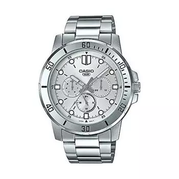 Casio Стандартные часы для детей, мальчиков, дешевые Casio Chipkashi Analog Date Silver Overseas Model []CASIO Мужские MTP-VD300D-7E [Товар]