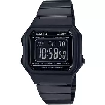Casio Стандартные черные цифровые деловые кварцевые часы с доставкой за границу Casio B650WB-1B мужские