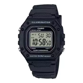 Casio СТАНДАРТНЫЕ ЦИФРОВЫЕ Casio Standard Digital W-218H-1A Часы Мужские Женские Дешевые Casio Дешевые Цена Черный Черный