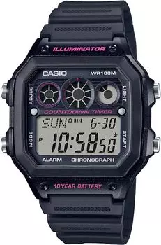 Casio Стандартные цифровые часы CASIO AE-1300WH-1A2V мужские черные Overseas модель [Параллельный импорт]