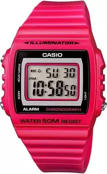 [Casio] Стандартные цифровые часы CASIO W-215H-4AV мужские и женские глянцевые розовые зарубежные модели [Параллельный импорт]