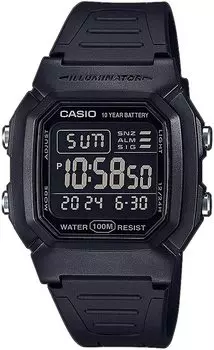CASIO Стандартные цифровые часы Черный перевернутый ЖК-дисплей Overseas Модель [Casio] Мужские W-800H-1BV [Товар]