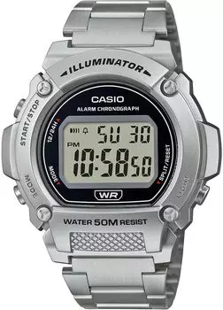 CASIO Стандартные цифровые часы Дешевые Casio Chipkashi Metal Band Silver Overseas Модель [Casio] W-219HD-1AV Мужские [Товар]