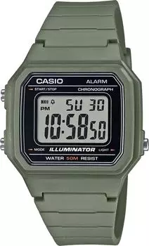 CASIO Стандартные цифровые часы Military Green Overseas Модель [Casio] Мужские W-217H-3AV [Товар]