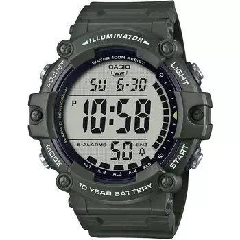 CASIO Стандартные цифровые часы с длинным ремешком Дешевые Casio Chipkashi Military Green Overseas Модель [Casio] AE-1500WHX-3AV Мужские [Товар]