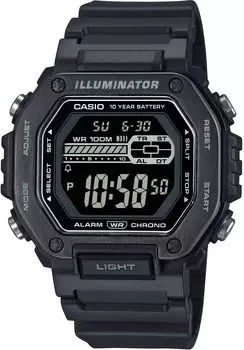 CASIO Стандартные цифровые часы с металлическим циферблатом полностью черные Overseas Модель [Casio] Мужские MWD-110HB-1BV [Товар]