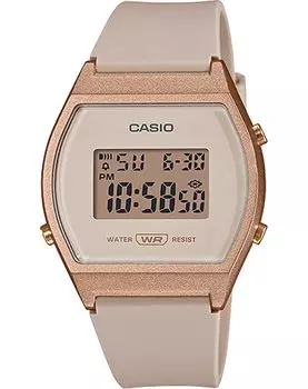 CASIO Стандартные цифровые женские часы розово-бежевый x розовое золото Overseas Модель [Casio] LW-204-4A [Товар]
