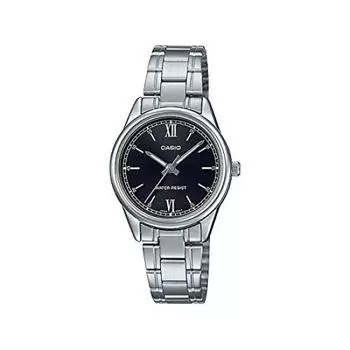 Casio Стандартные женские часы для детей и девочек Дешевые Casio Chipkashi Analog Silver Black [Casio] LTP-V005D-1B2 [Товар]