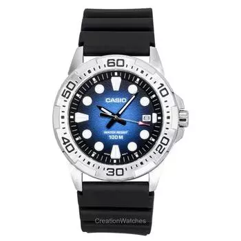 Casio Стандартный аналоговый полимерный ремешок Синий циферблат Кварцевые MTD-140-2AV 100М Мужские часы синий