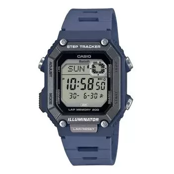 Casio Стандартный цифровой смартфон Link Шаговый трекер Ремешок из смолы Кварцевые часы WS-B1000-2AV 100M Мужские часы чёрный