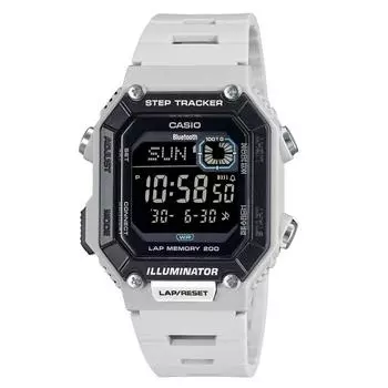 Casio Стандартный цифровой смартфон Link Шаговый трекер Ремешок из смолы Кварцевые мужские часы WS-B1000-8BV 100M чёрный
