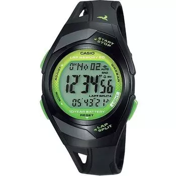 CASIO STR-300J-1AJH [PHYS] Круглые часы из черной смолы Цифровые