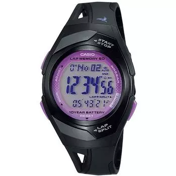 CASIO STR-300J-1CJH [PHYS] Круглые часы из черной смолы Цифровые