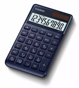 Casio Stylish Calculator Navy 10 Digit Large Notebook Type NS-S10-NY-N