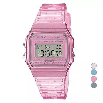 Casio Унисекс классические цифровые электронные наручные часы F-91WS + комплект ЖК-пленки