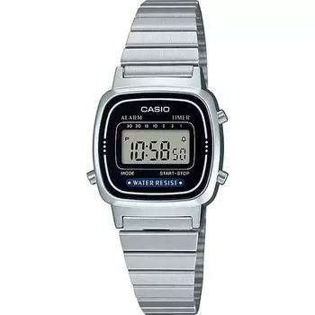 Casio унисекс LA670WA-1A2JF (Стандартные часы) Часы Square Watch Silver resin Цифровые