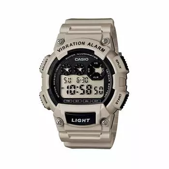 Casio Вибрационный будильник CASIO Watch Начальная школа Младшая средняя школа Уведомление Вибрационный будильник W-735H-8A2 Дети, Студенты, Студенты, Мужские, Водонепроницаемые,