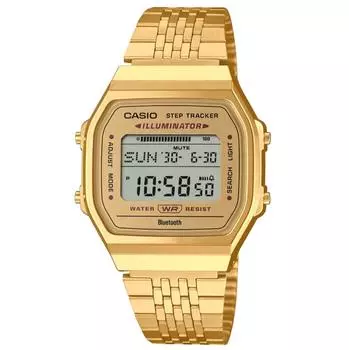 CASIO Vintage/Bluetooth/Шаговый трекер Золотая сталь белая поверхность ABL-100WEG-9A золотой